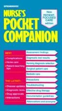 Cover of: Nurse's pocket companion.