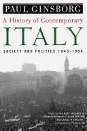 Cover of: A History of Contemporary Italy: Society and Politics, 1943-1988