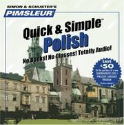 Cover of: Polish: Learn to Speak and Understand Polish with Pimsleur Language Programs (Quick & Simple)