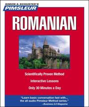Cover of: Romanian: Learn to Speak and Understand Romanian with Pimsleur Language Programs (Simon & Schuster's Pimsleur)
