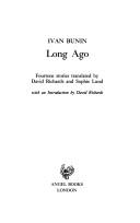Cover of: Long Ago: Selected Stories
