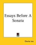 Cover of: Essays Before a Sonata
