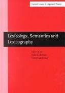 Lexicology, semantics, and lexicography : selected papers from the fourth G.L. Brook Symposium, Manchester, August 1998