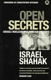 Cover of: Open Secrets by Israël Shahak