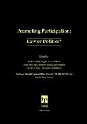 Cover of: Promoting participation: law or politics?