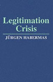 Cover of: Legitimation crisis by Jürgen Habermas