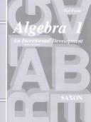 Cover of: Algebra 1: Home School-tests (Saxon Algebra)