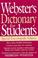 Cover of: Webster's Dictionary for Students