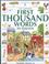 Cover of: The Usborne First Thousand Words in Italian (First 1000 Words)
