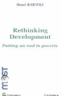 Cover of: Rethinking Development: Putting an End to Poverty