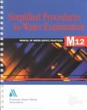 Cover of: Simplified procedures for water examination. by 