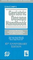 Cover of: Geriatric Dosage Handbook: Including Monitoring, Clinical Recommendations, A OBRA Guidelines