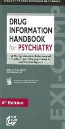 Drug Information Handbook for Psychiatry by Matthew A. Fuller