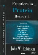 Cover of: Frontiers In Protein Research by Robinson, John W.
