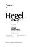 Cover of: Hegel: l'esprit absolu