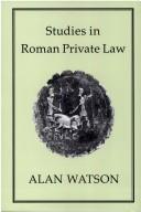 Studies in Roman private law