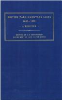 Cover of: British parliamentary lists, 1660-1800: a register