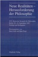 Cover of: Neue Realitaeten: Herausforderungen Der Philosophie