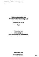 Cover of: Reichsministerien der Provisorischen Zentralgewalt: Bestände DB 52-29