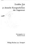 Cover of: Erzählte Zeit: 50 deutsche Kurzgeschichten der Gegenwart