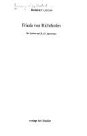 Frieda von Richthofen by Lucas, Robert