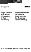 Cover of: Anglo-American and German Abbreviations in Data Processing