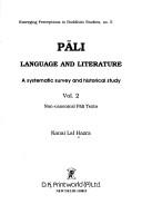 Pāli language and literature by Kanai Lal Hazra