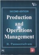 Cover of: Production and Operations Management by R. Panneerselvam
