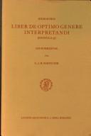 Hieronymus Liber de optimo genere interpretandi (epistula57) by Gerhardus Johannes Marinus Bartelink