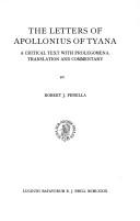 Cover of: letters of Apollonius of Tyana: a critical text with prolegomena, translation and commentary