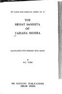 Cover of: The Bṛhat saṁhitā of Varāha Mihira