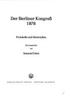 Cover of: Der Berliner Kongress 1878 by Congress of Berlin (1878)