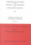 Cover of: Perspectives on historical linguistics