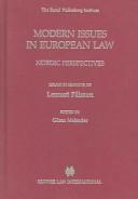 Modern issues in European law : Nordic perspectives : essays in honour of Lennart Pålsson