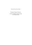 European company structures : a guide to establishing a business entity in a European country