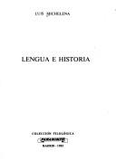 Cover of: Lengua e historia