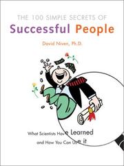 Cover of: The 100 Simple Secrets of Successful People by David Niven
