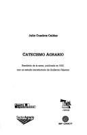 Cover of: Catecismo agrario by Julio Cuadros Caldas
