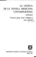Cover of: La Critica de la novela mexicana contemporanea: Antologia