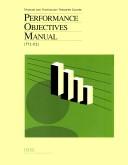 Cover of: Performance Objectives Manual: Training and Technology Transfer Course (International Rice Research Institute)