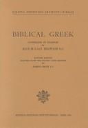 Biblical Greek by Maximilian Zerwick