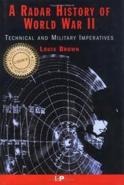 Cover of: A radar history of World War II by Louis Brown