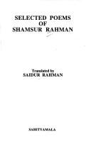 Cover of: Selected poems of Shamsur Rahman