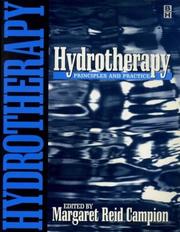 Cover of: Hydrotherapy: Principles and Practice