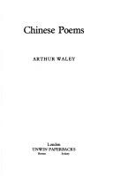 Cover of: Chinese Poems by Arthur Waley