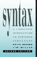 Syntax : a linguistic introduction to sentence structure