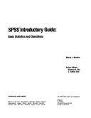 Cover of: Spss Introductory Guide: Basic Statistics and Operations