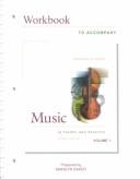 Cover of: Student Workbook for use with V1: Music in Theory and Practice
