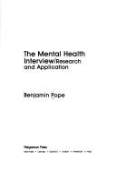 Cover of: The mental health interview: research and application