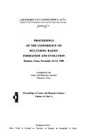 Proceedings of the Conference on Multi-Ring Basins--Formation and Evolution, Houston, Texas, November 10-12, 1980 by Conference on Multi-Ring Basins: Formation and Evolution (1980 Houston, Tex.)
